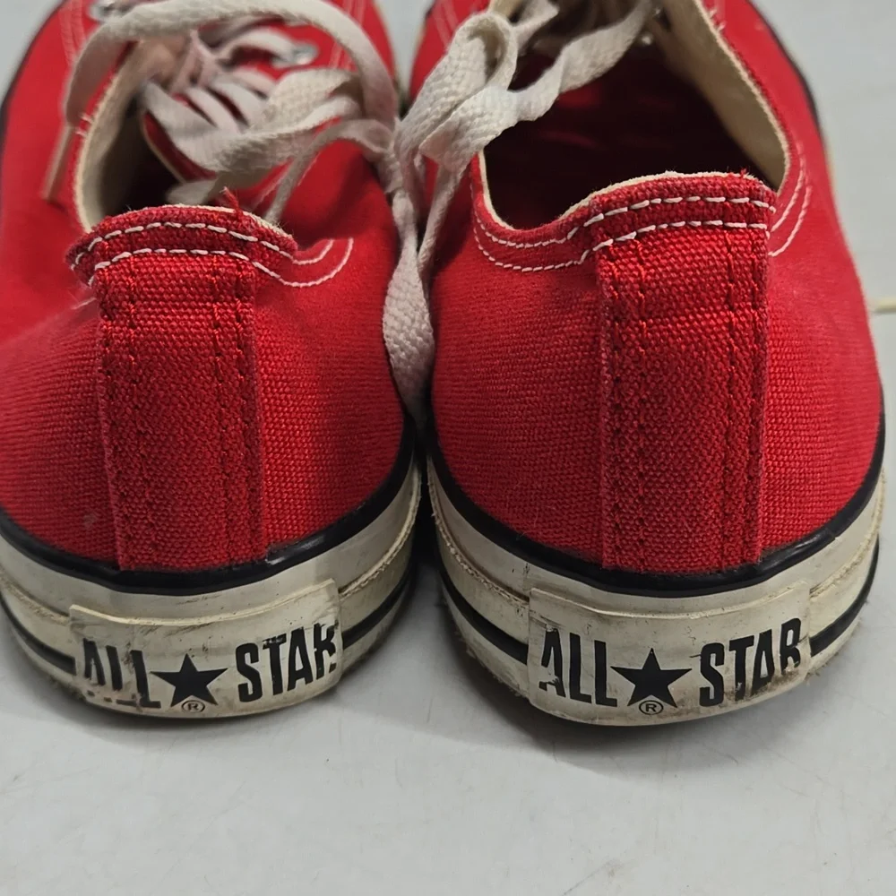 Converse Red and White Sneakers 9W 7M - Picture 3 of 12